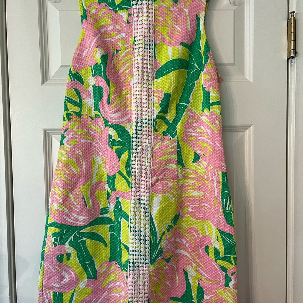 Lilly Pulitzer (Target) Sleeveless Shift Dress Fan Dance Pink/Green Size 6